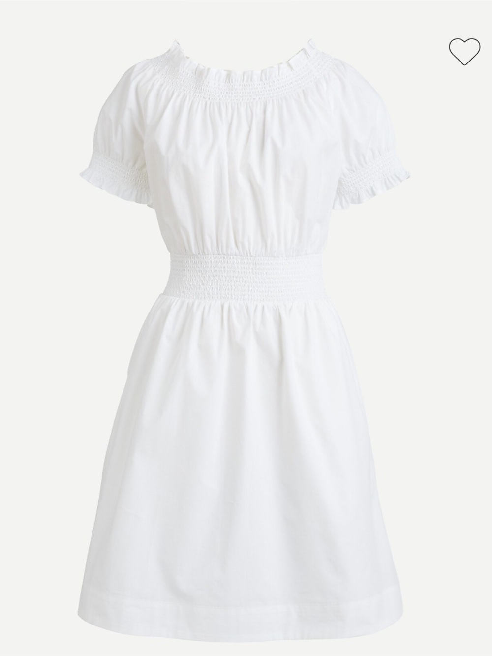 J.Crew Smocked Cotton Poplin Summer Dress Size M BNWT